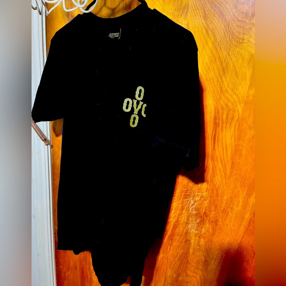 2018 Men’s OVO T-Shirt Black Gold Size Medium